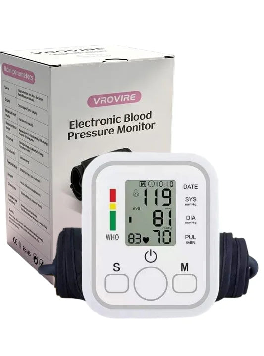 Automatic Digital Upper Arm Blood Pressure Monitor With Heart Rate