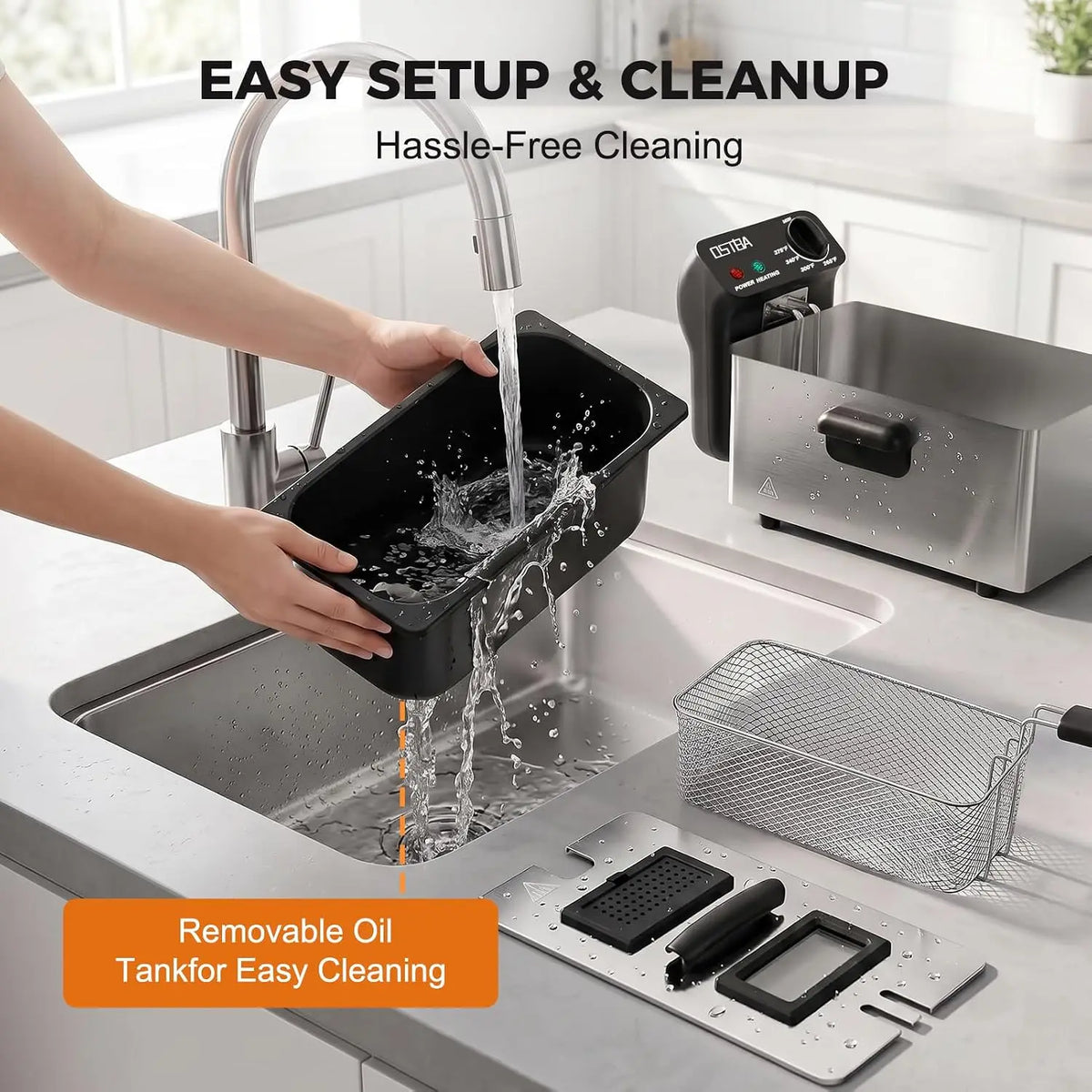 Premium Stainless Steel Electric Deep Fryer With Basket