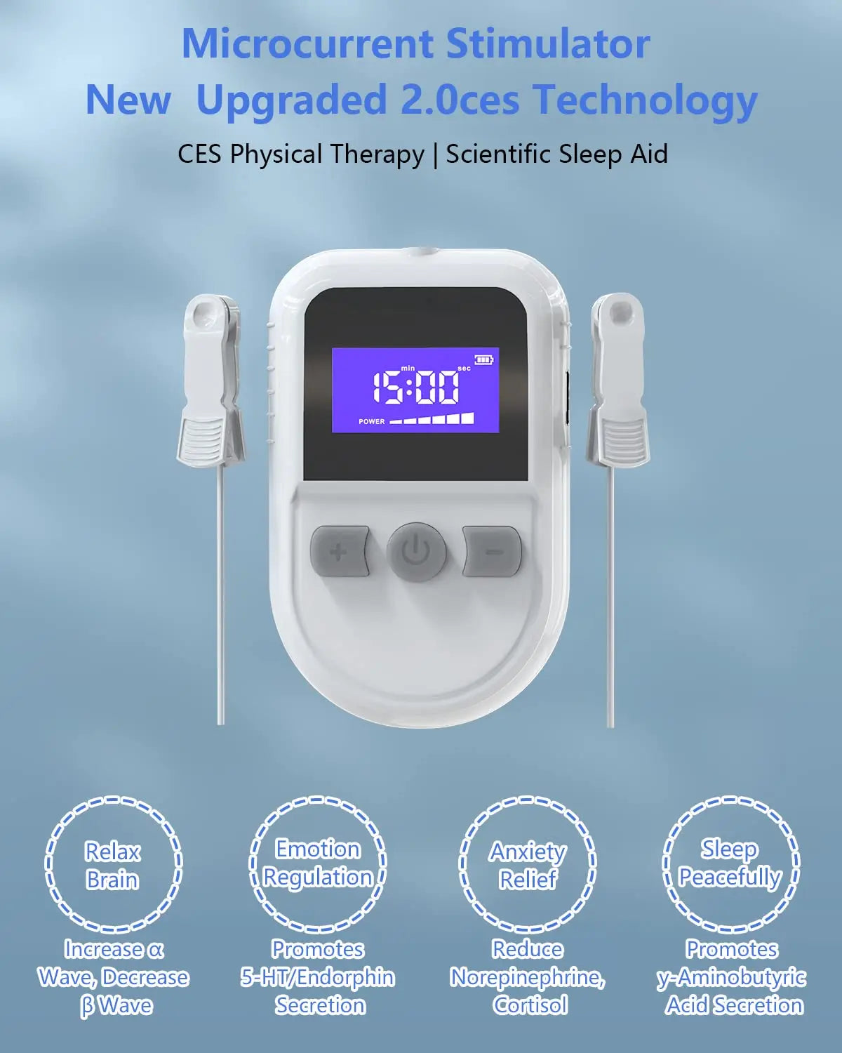 Microcurrent Sleep Aid Device For Relaxation And Restful Sleep