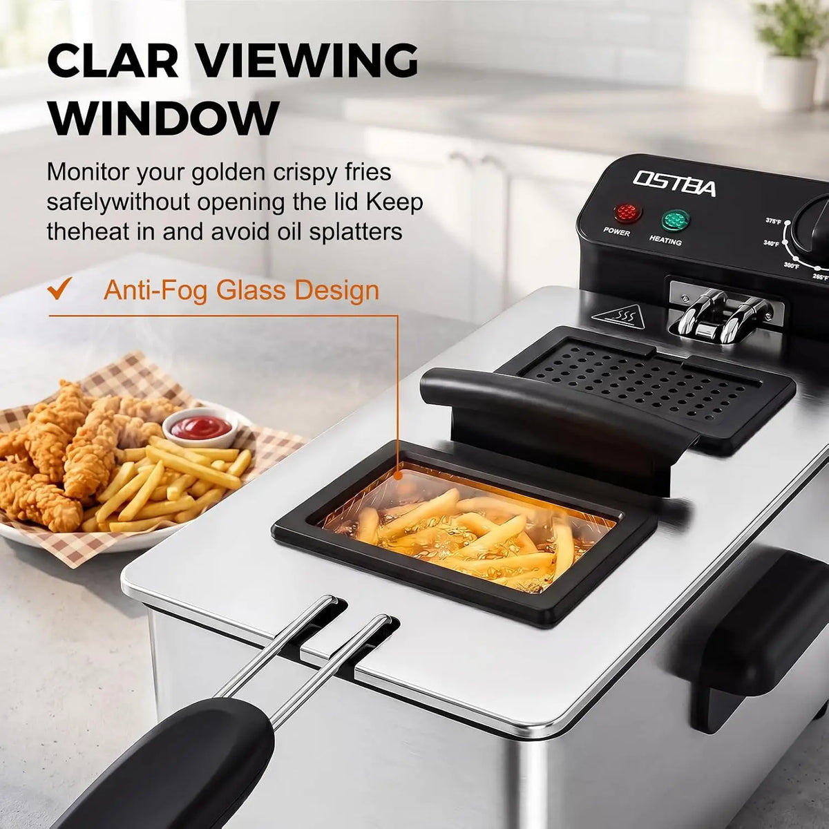 Premium Stainless Steel Electric Deep Fryer With Basket