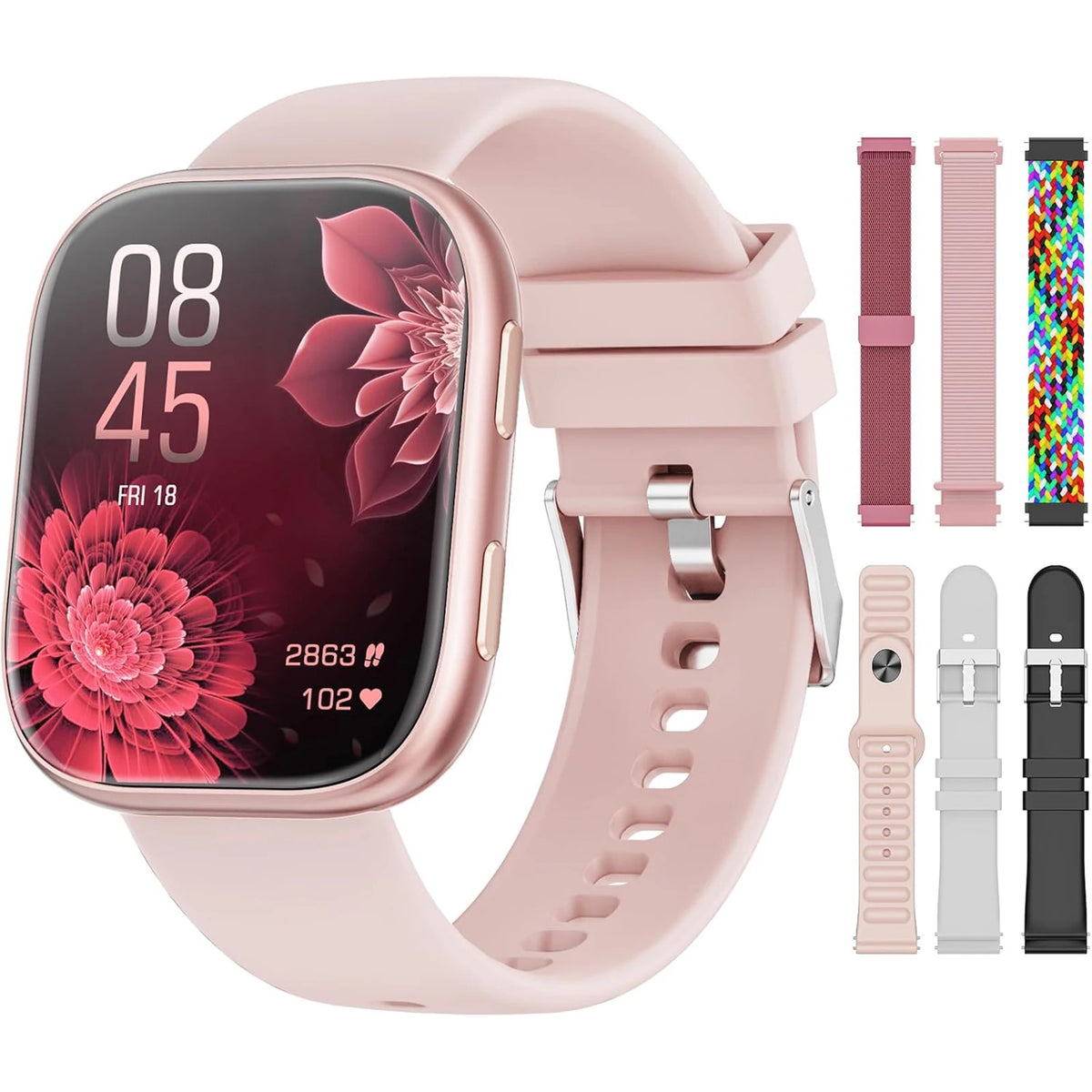 Womens Smartwatch Fitness Tracker With Heart Rate And Sleep Monitoring