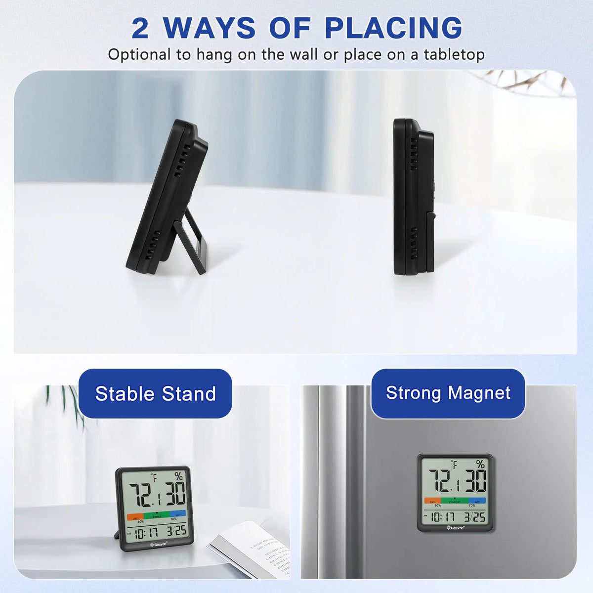 Geevon Digital Indoor Thermometer And Humidity Monitor
