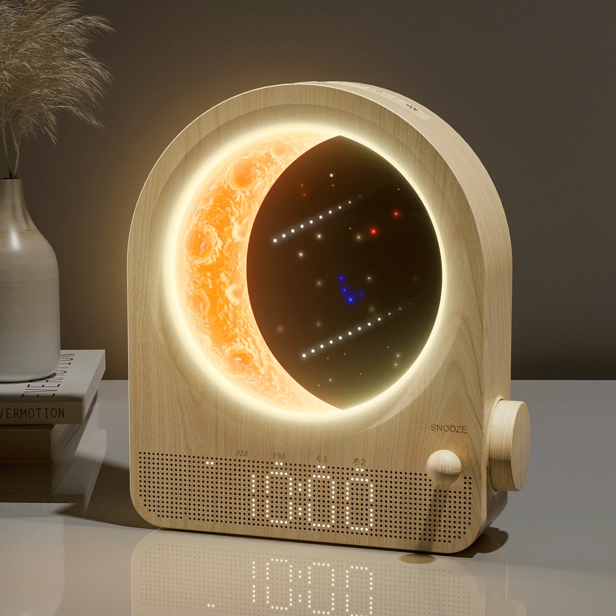 Blonbar Sunrise Alarm Clock With Moon Lamp And Nature Sounds