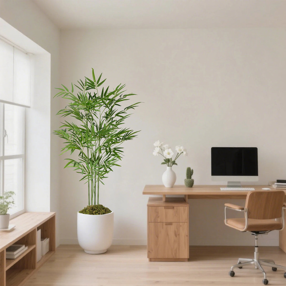 Olitree Artificial Bamboo Tree With Realistic Trunks and Lifelike Leaves