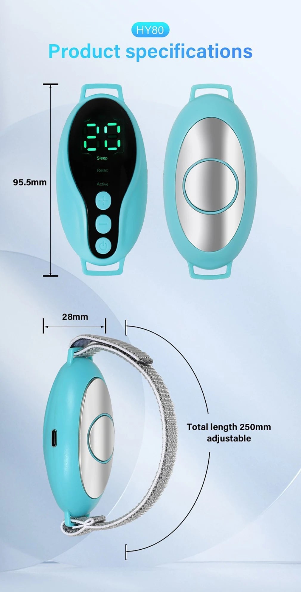 Handheld EMS Sleep Aid Device With Microcurrent Relaxation