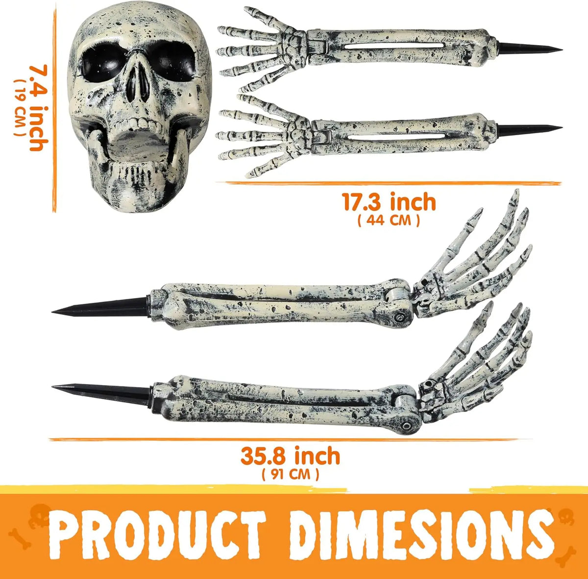 Halloween Skeleton Yard Stakes and Outdoor Decorations