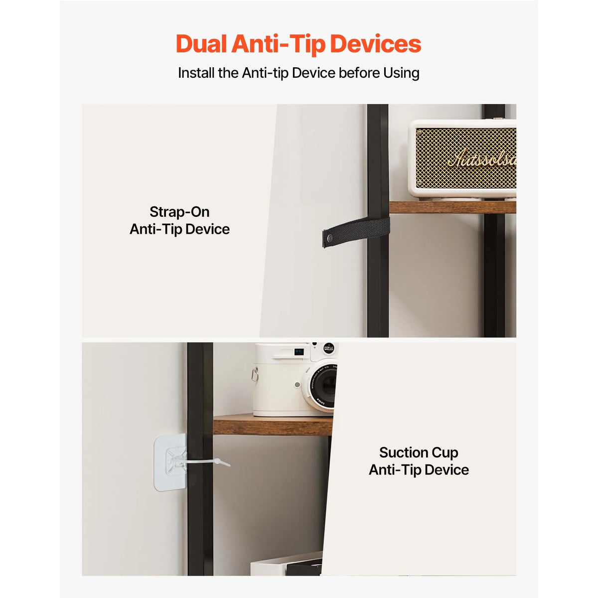 SucceBuy Corner Bookshelf With Storage Shelves For Display