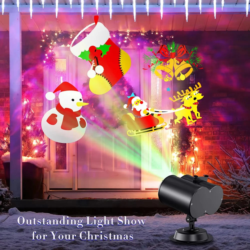 Outdoor Halloween And Christmas Moving Pattern Projector Lights