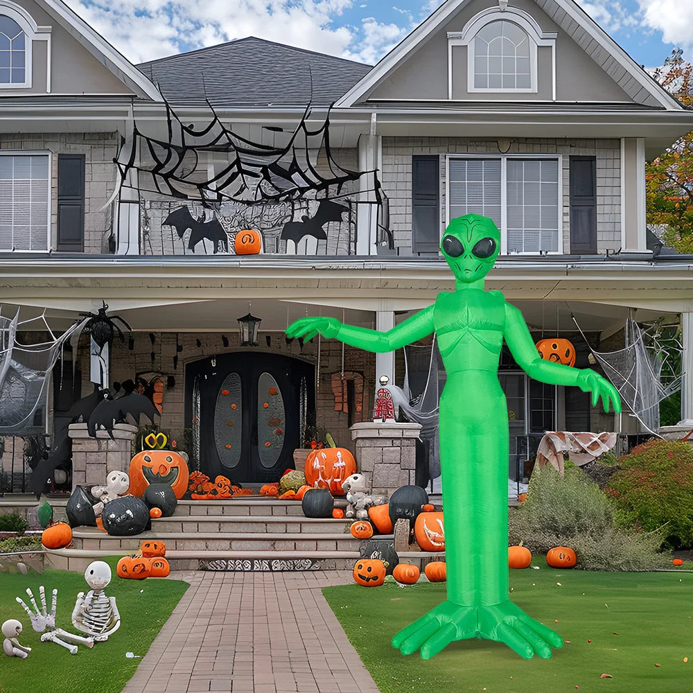 Halloween Inflatable Alien Yard Decoration With LED Lights