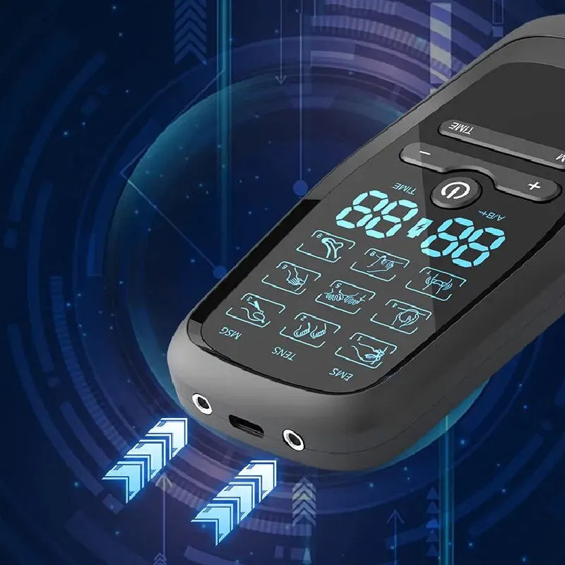 Jitesy Dual Output Tens Ems Muscle Stimulator Pain Relief