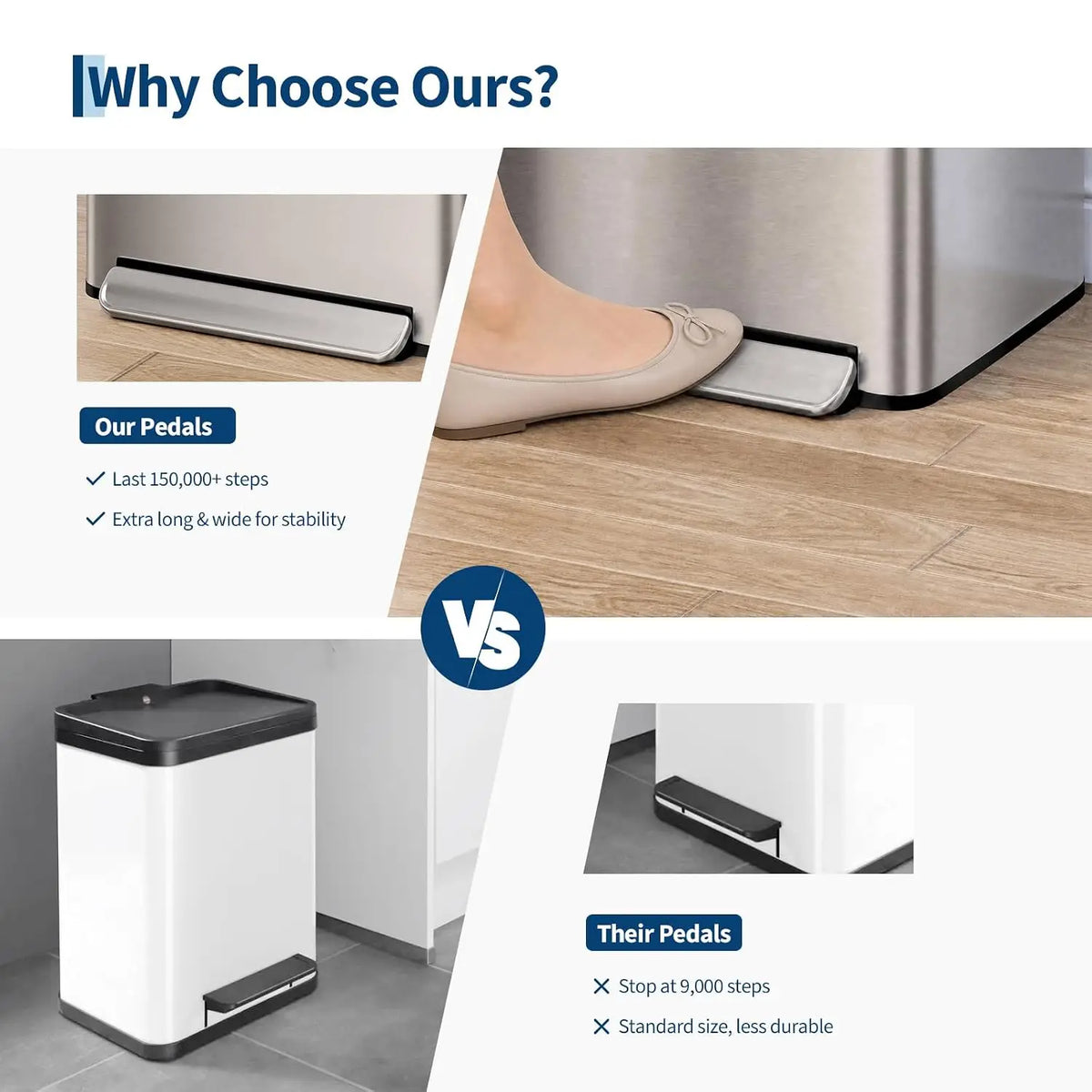 Twister Ck Stainless Steel Soft Close Step Trash Can