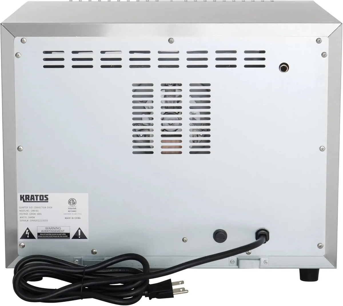 Electric Countertop Convection Oven, Quarter Size Commercial, Accommodates Three Quarter-Size Sheet Pans, 120V