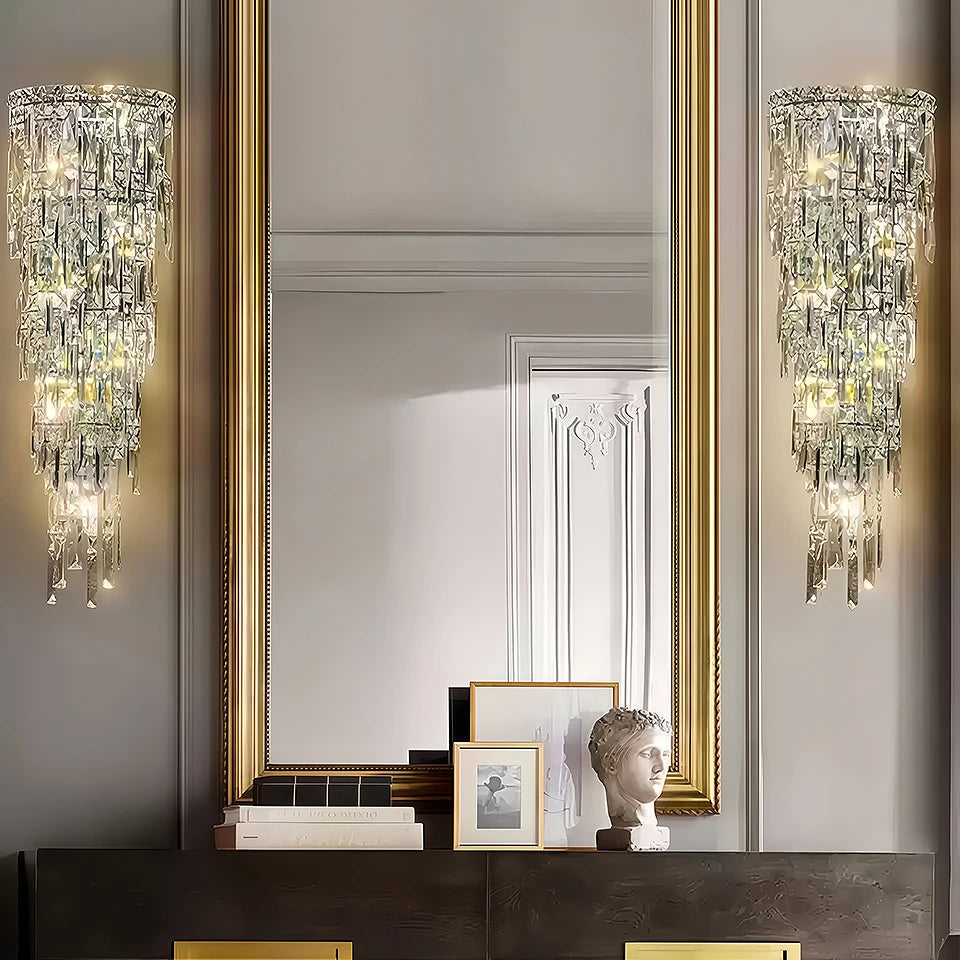 Modern Crystal Indoor Wall Light for Bedrooms and Hallways