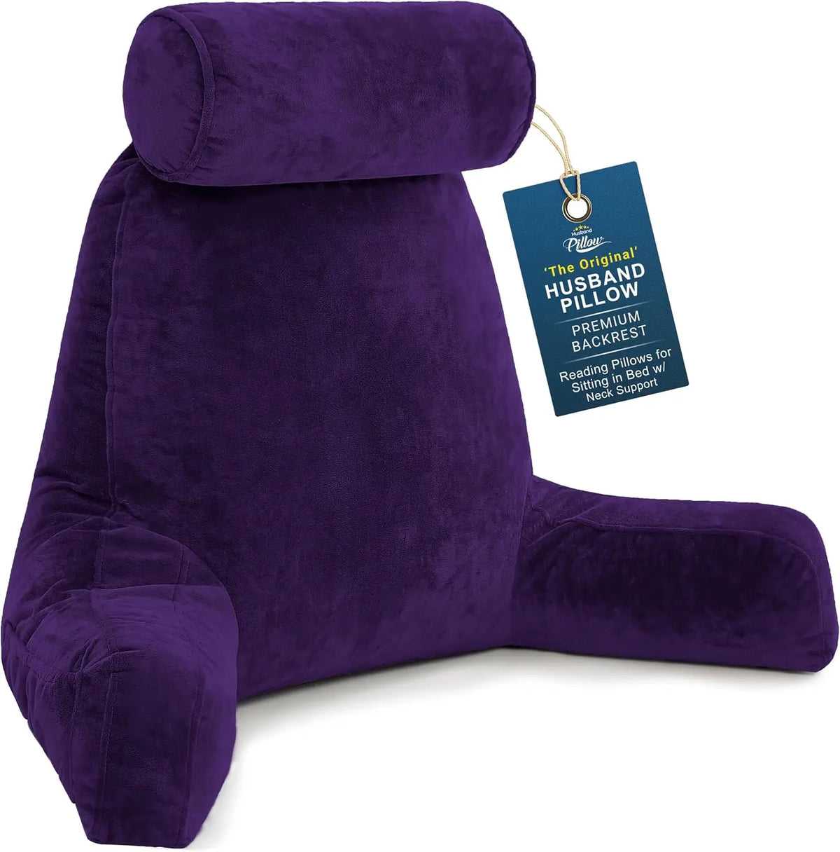 HusbandPillow Reading Pillow With Arms And Firm Back Support