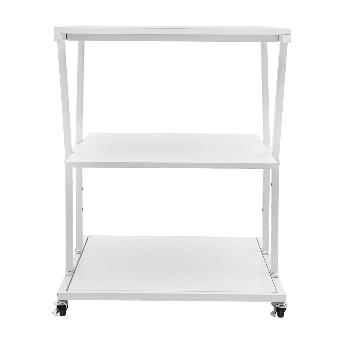 Adjustable Metal Printer Stand With Storage Shelf And Wheels