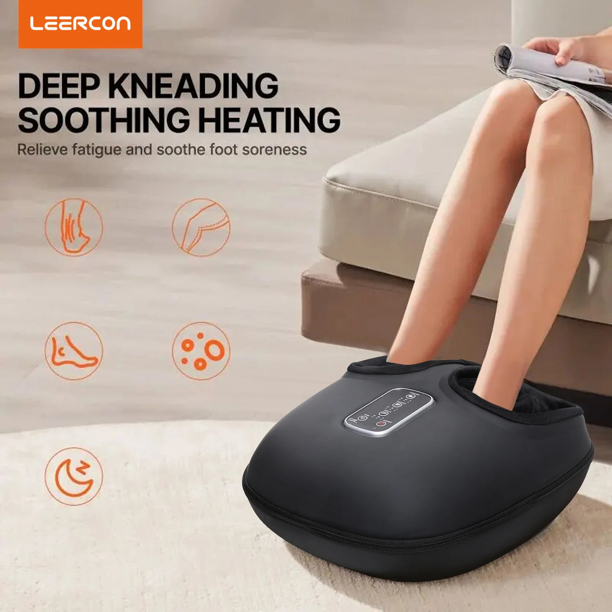 Automatic Foot Massage Machine with Fully Wrapped Rollers Sole Kneading Airbag Pressing Relaxation Foot Massager,Best Gift for Women Mental