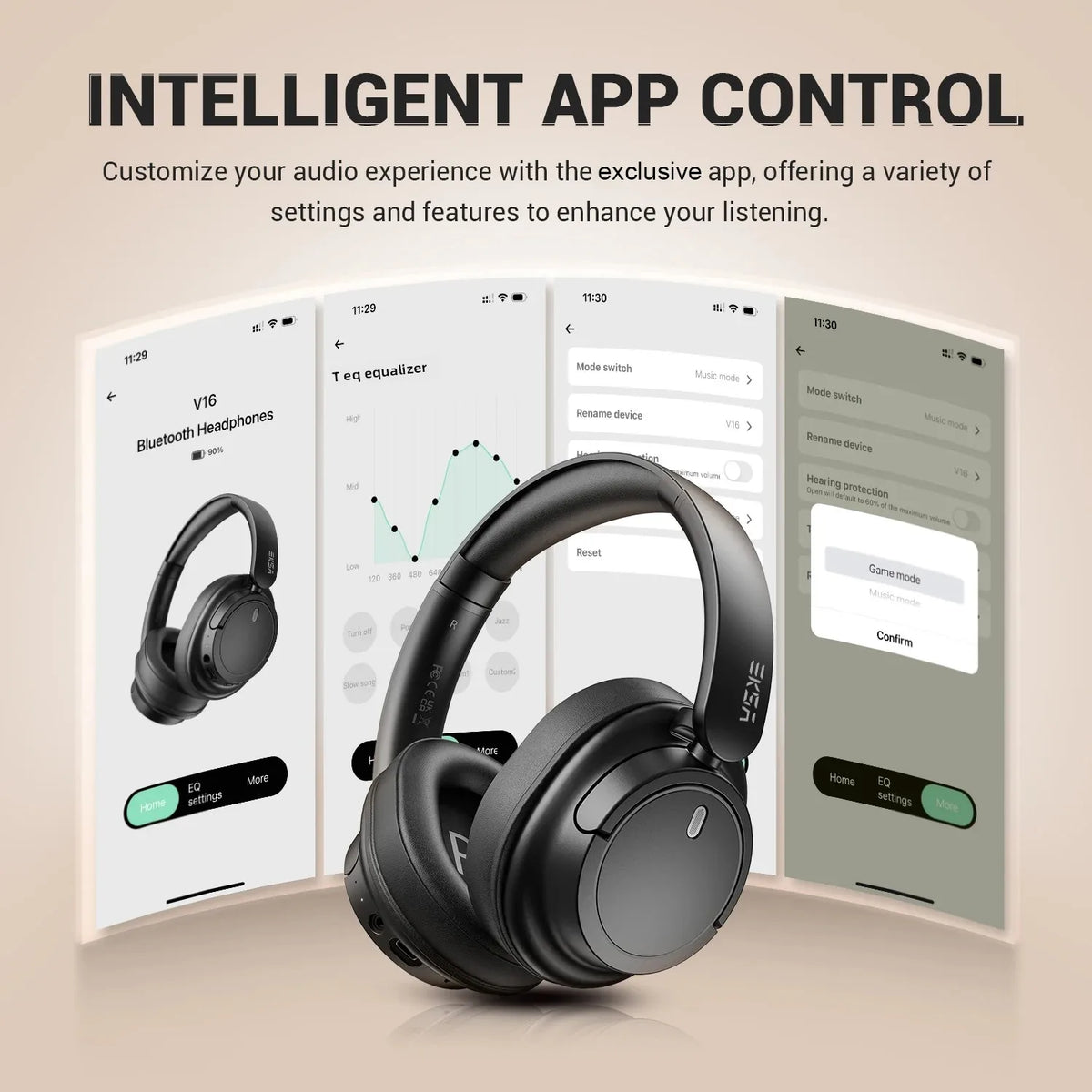 Oneodio Wireless Over Ear Headphones With Microphone And HiFi Sound