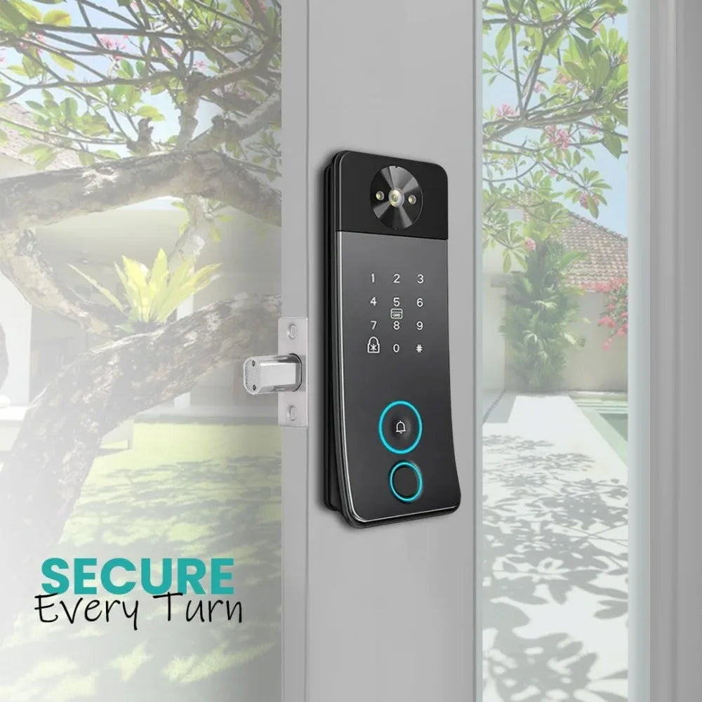 Keyless Entry Smart Door Lock with Camera & Video Intercom – Fingerprint, Password, Card & Key Access