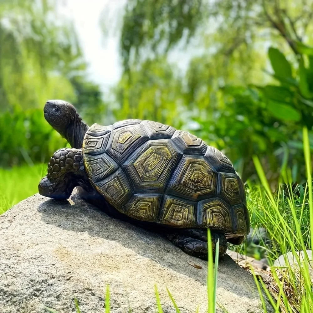 Realistic Resin Turtle Statue For Outdoor Garden Decor