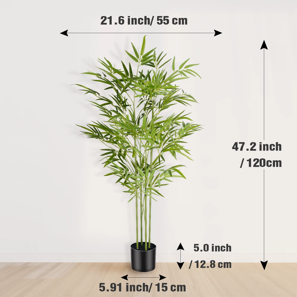 Olitree Artificial Bamboo Tree With Realistic Trunks and Lifelike Leaves