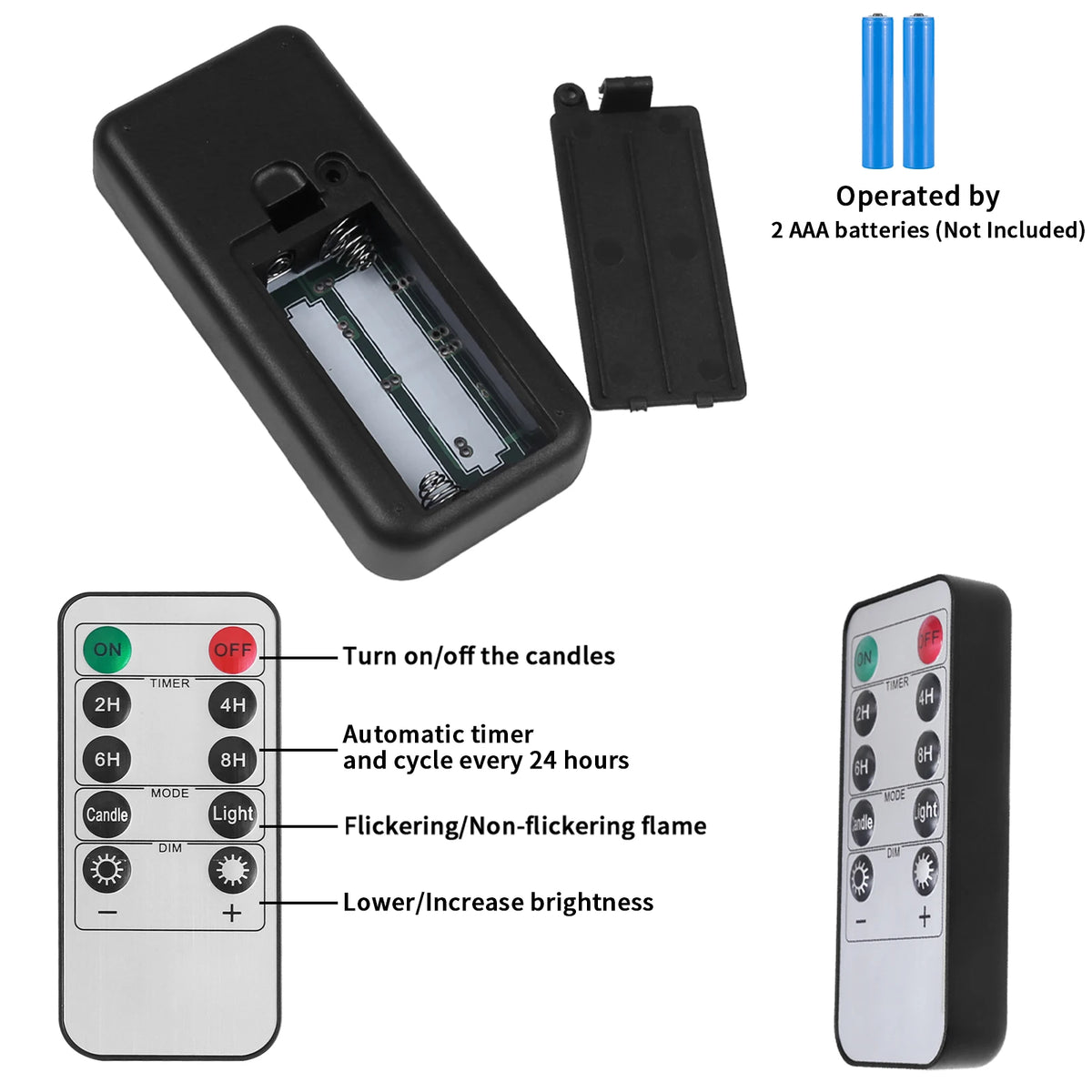 LED Flameless Flickering Candles With Remote For Home Decor