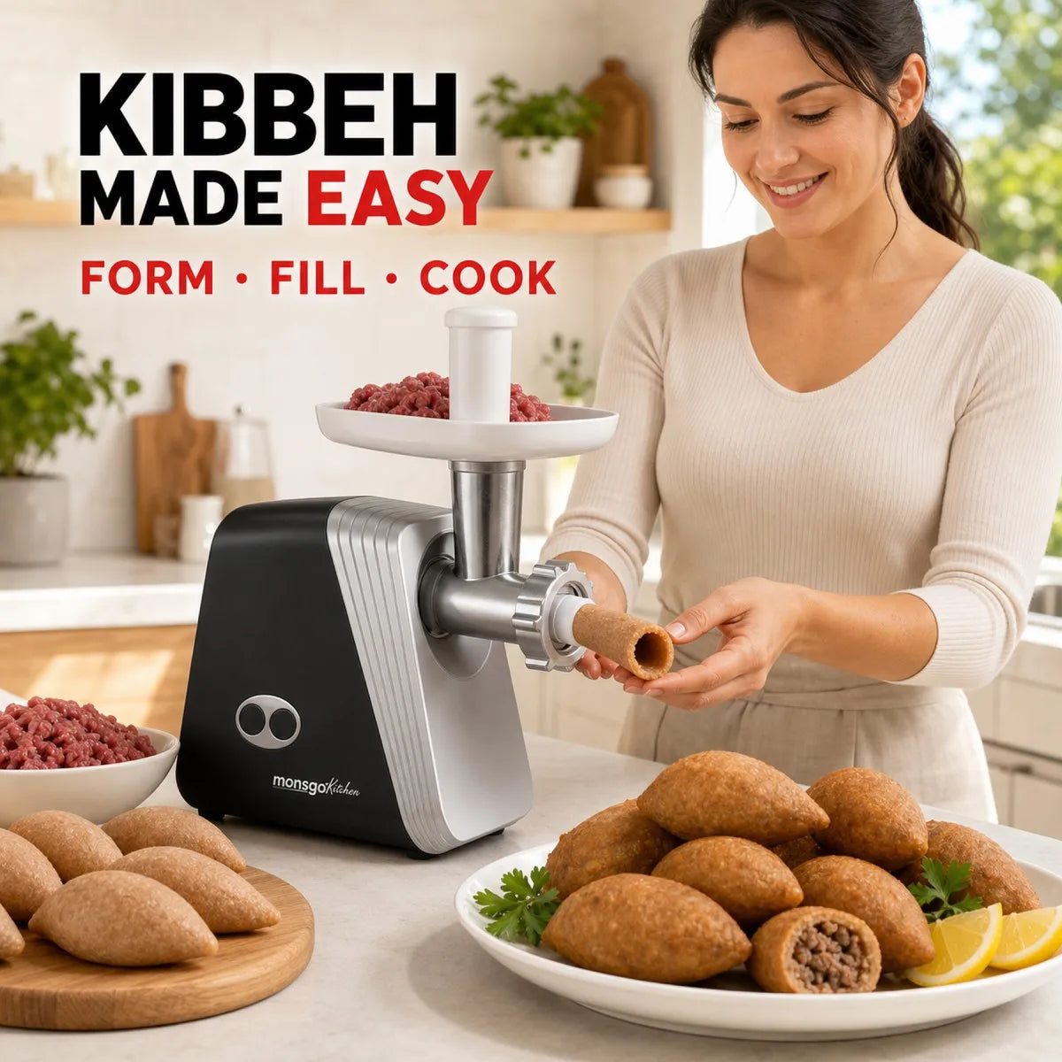 Easy Family Meal Prep Electric Meat Grinder With Sausage Maker