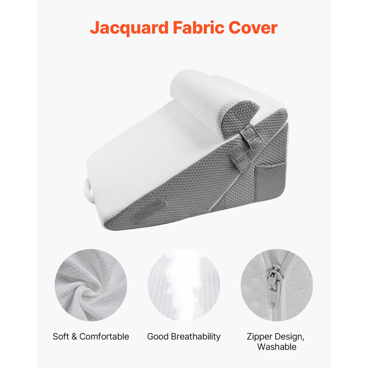 SucceBuy Adjustable Orthopedic Bed Wedge Pillow Set for Relief