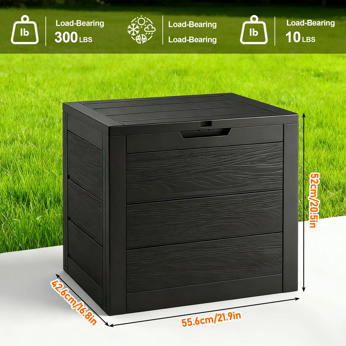 Sarenzon Heavy Duty Outdoor Deck Storage Box With Secure Lock
