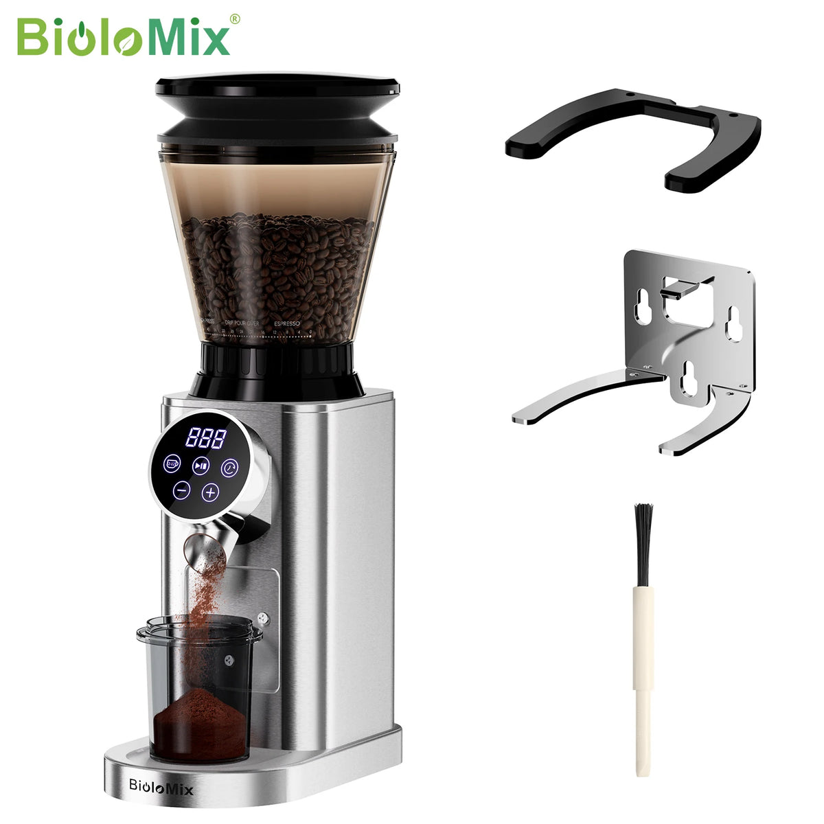 Biolomix Electric Conical Burr Coffee Grinder