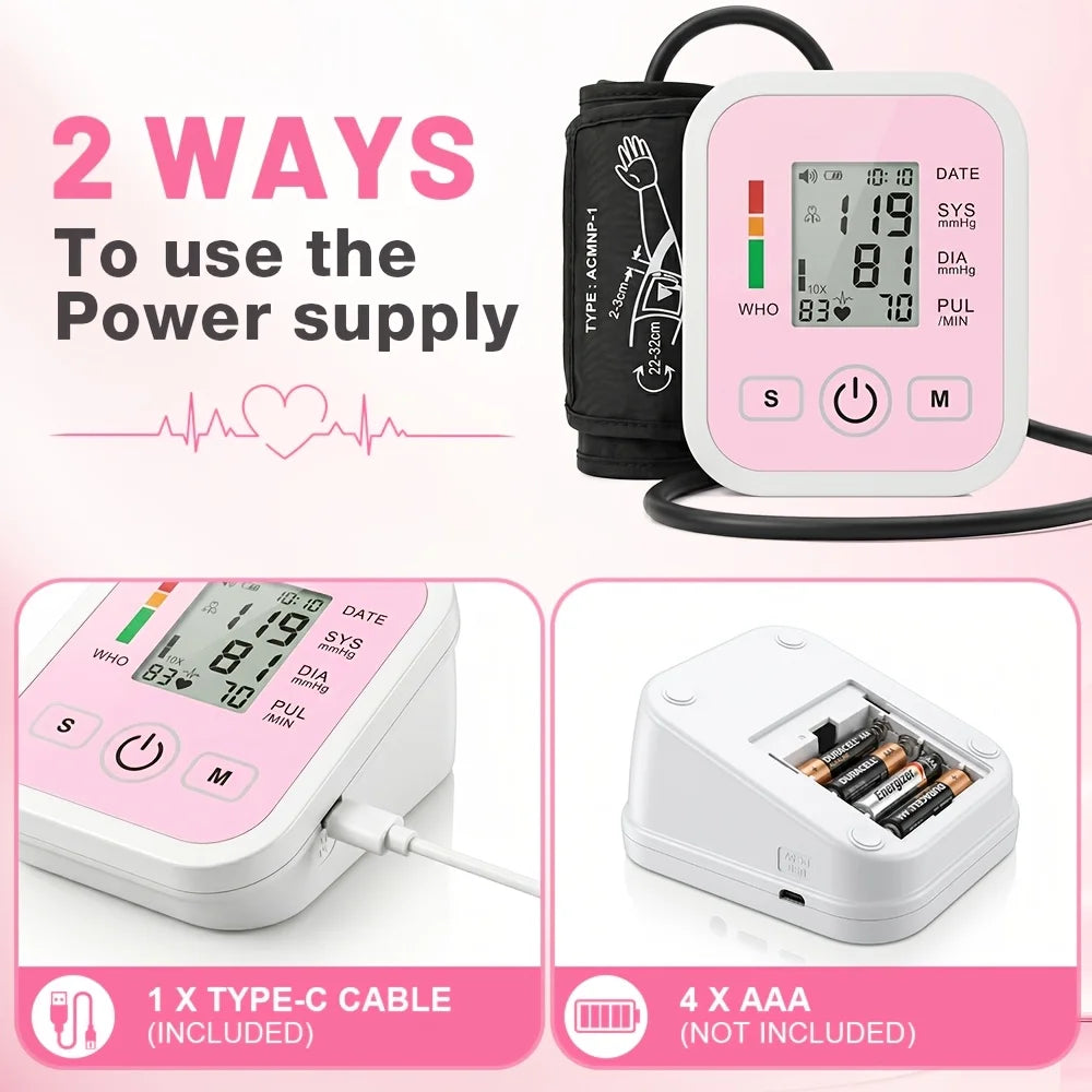 Automatic Digital Upper Arm Blood Pressure Monitor With Heart Rate
