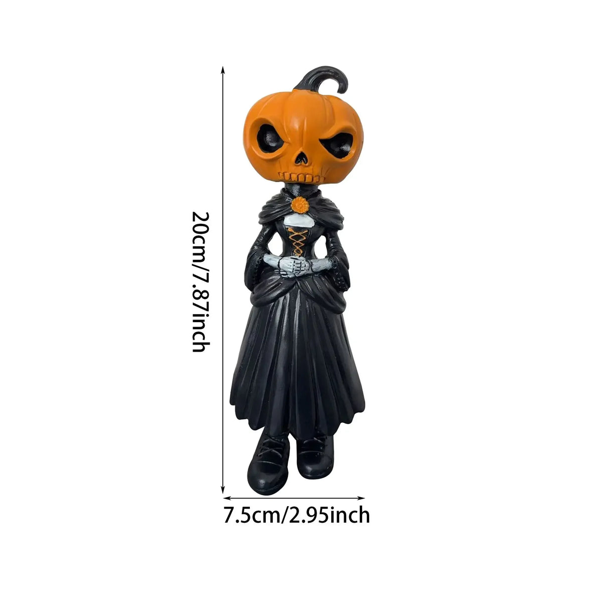 Halloween Pumpkin Man Statue Figurine For Spooky Home Decor