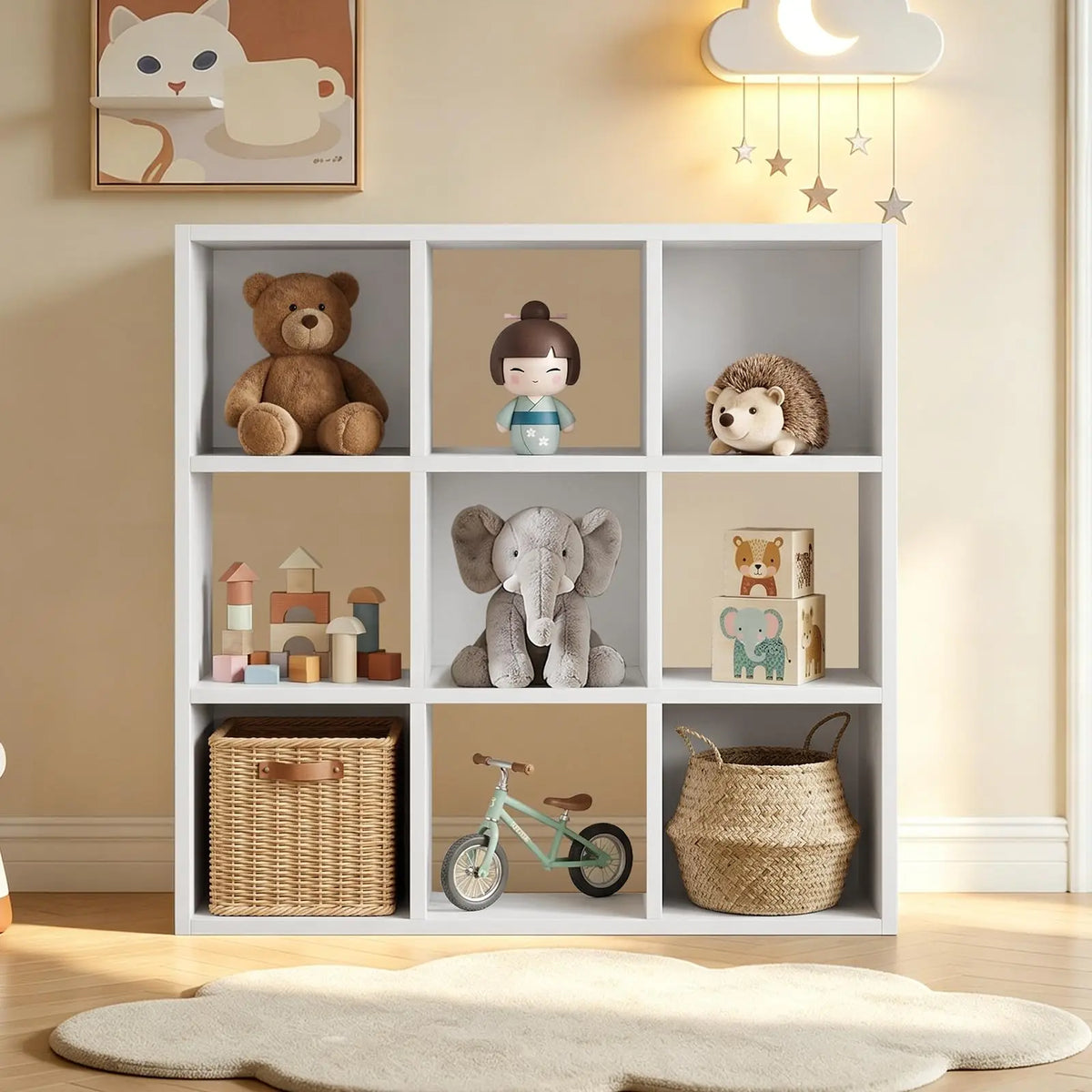 Modular Cube Storage Organizer Shelf For Home Office
