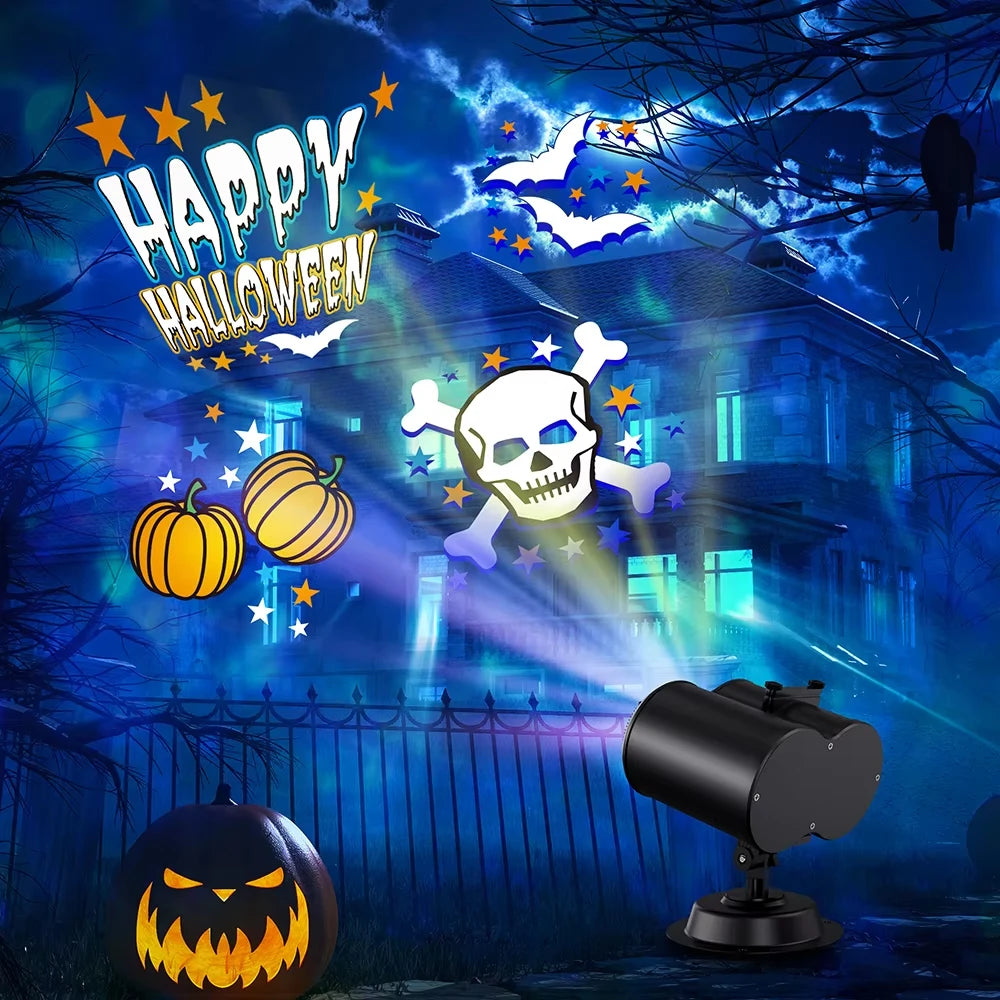 Outdoor Halloween And Christmas Moving Pattern Projector Lights