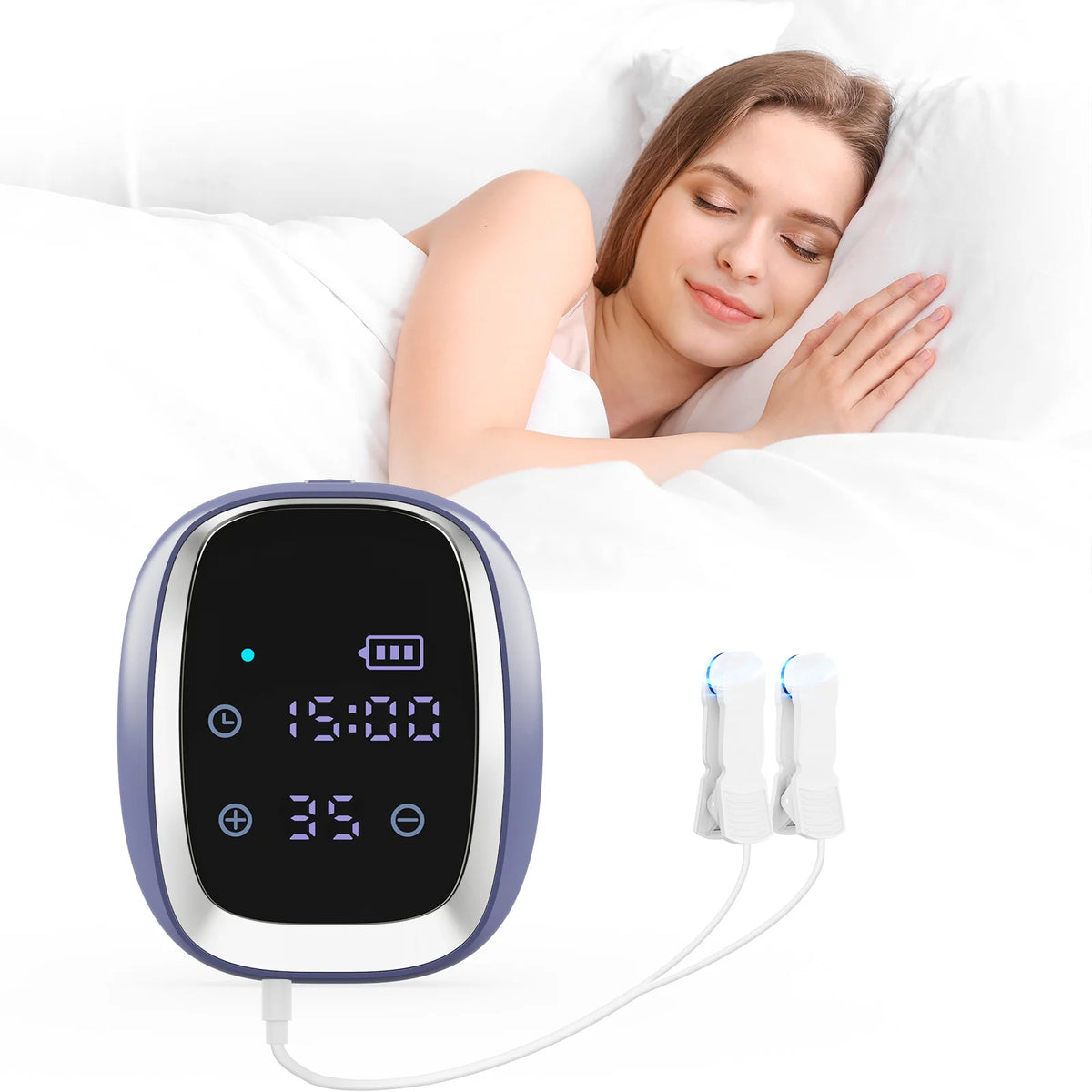 Portable EMS Sleep Aid Device With Microcurrent Pulse Therapy