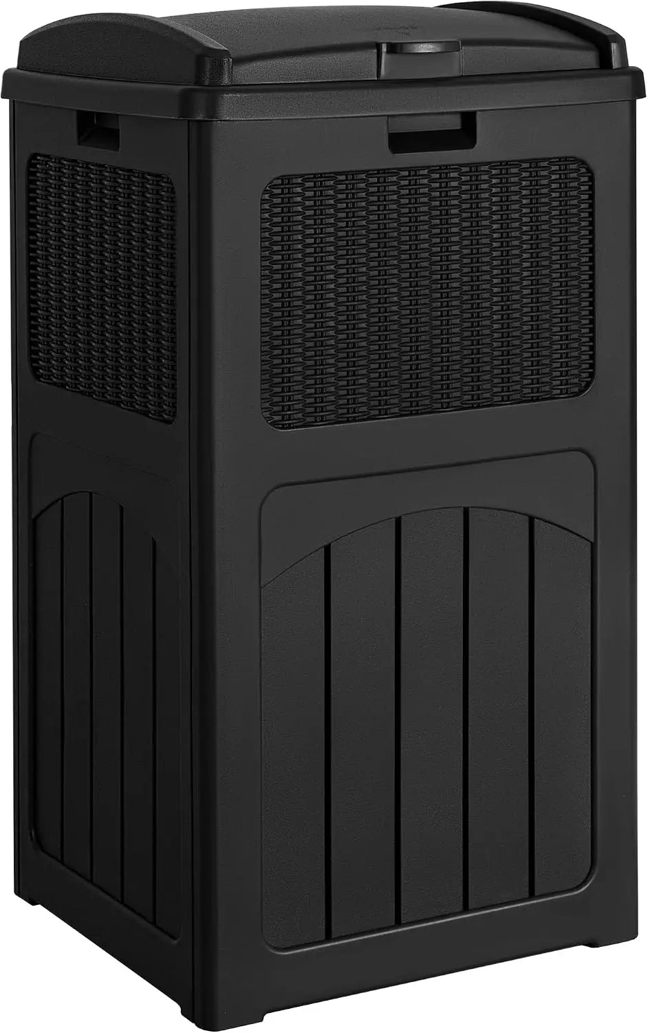 Devoko 33 Gallon Outdoor Trash Can, Hideaway Garbage Bins with Tiered Lid