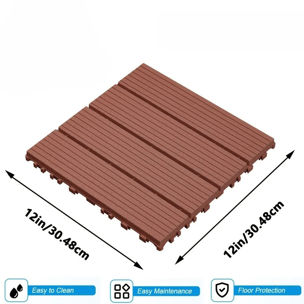 Interlocking Plastic Deck Tiles for Patios and Balconies