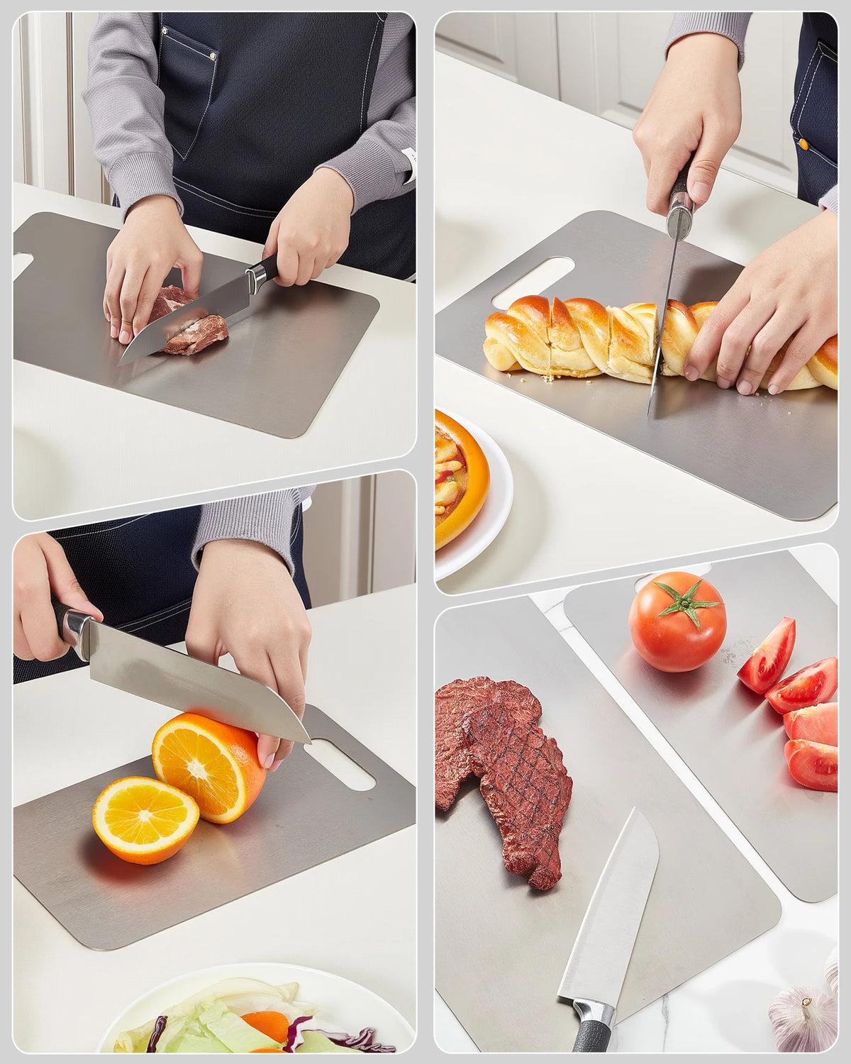 Effortless Meal Prep Cutting Board Set With Three Double Sided Sizes