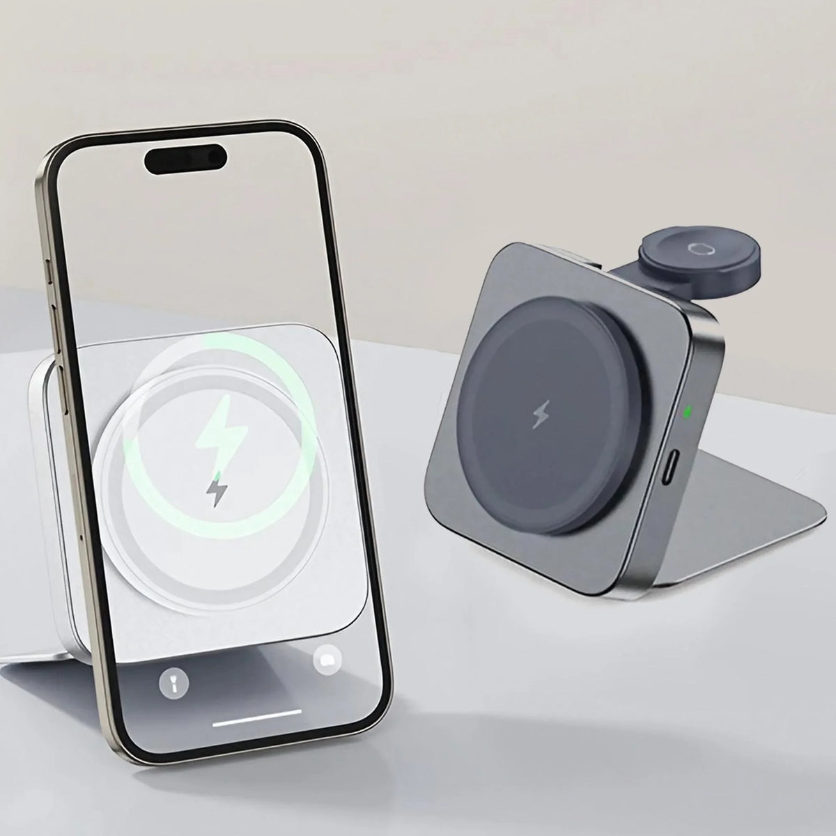 STONEGO Foldable Magnetic Wireless Charger and Phone Stand