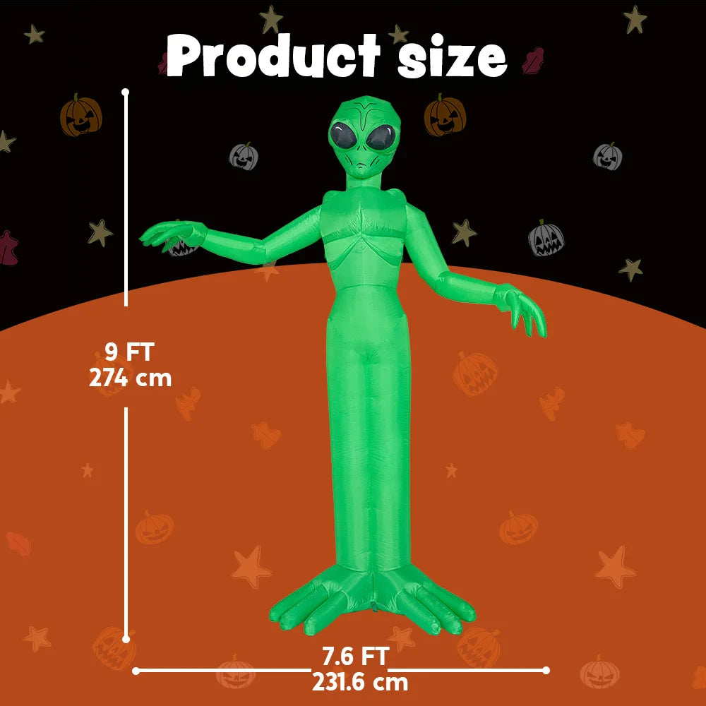 Halloween Inflatable Alien Yard Decoration With LED Lights