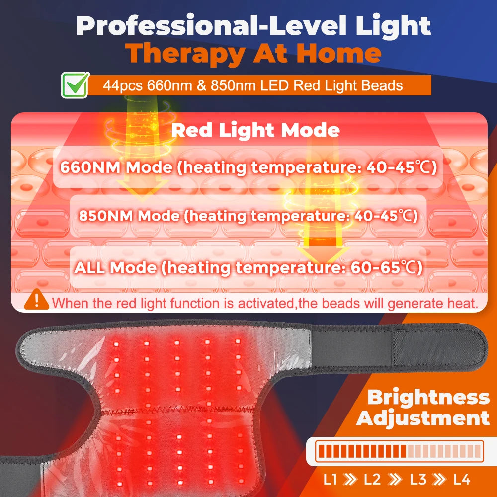Hailicare Red Light Heating Knee Shoulder Massage Support