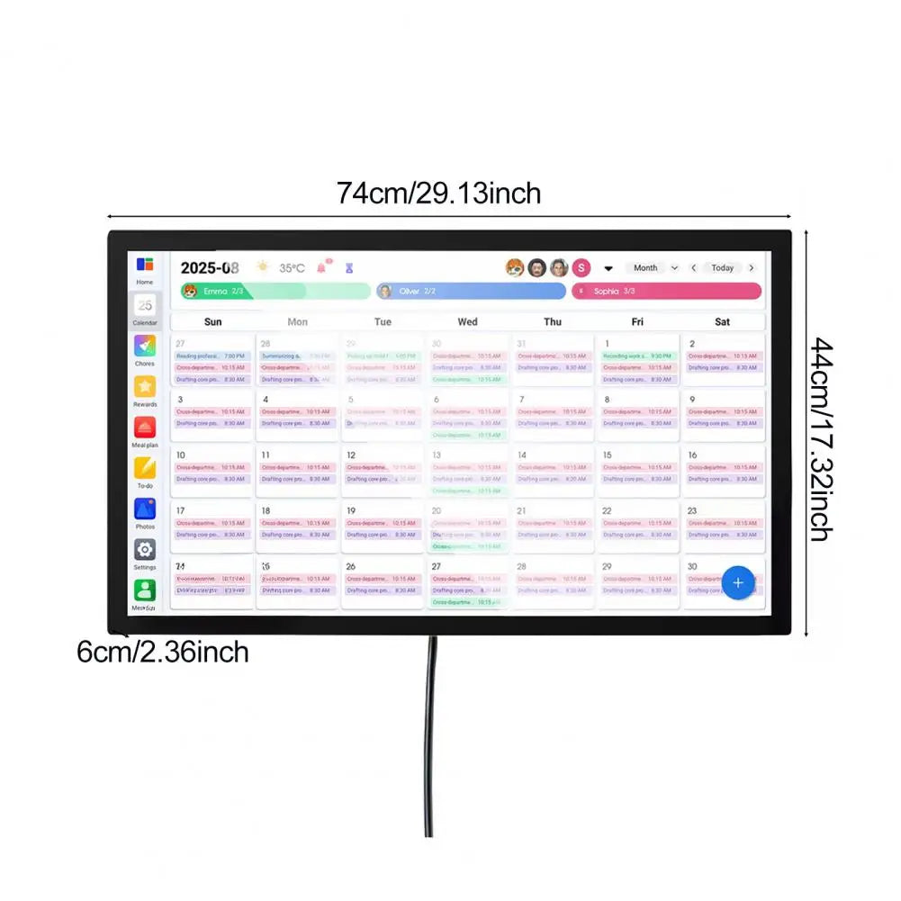 Smart Digital Family Calendar and Chore Planner