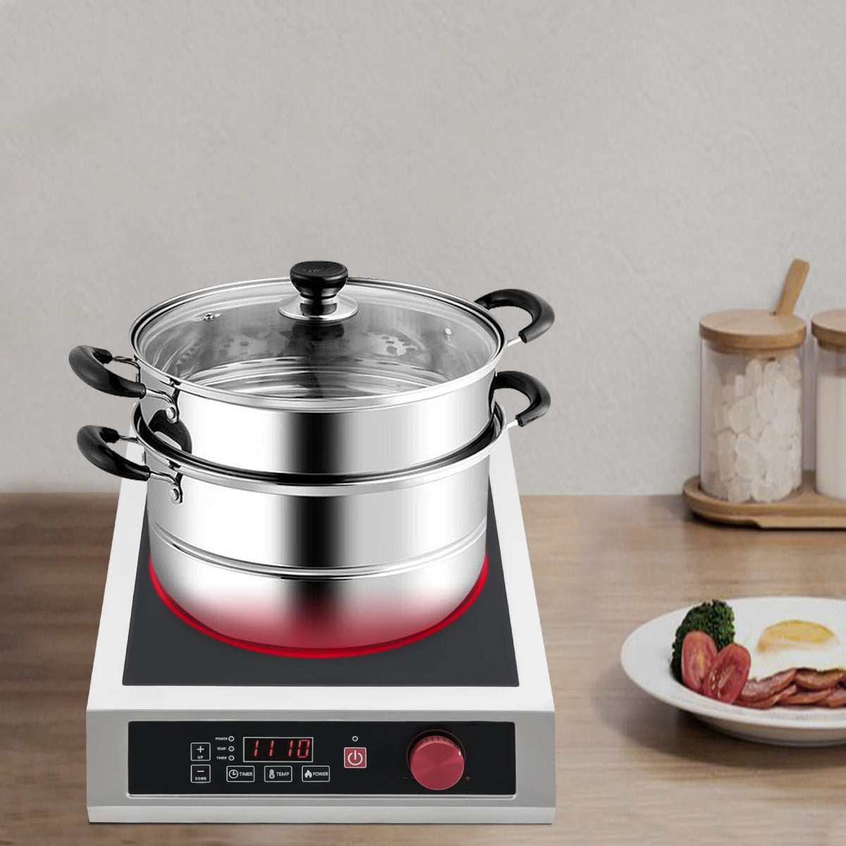 Sweetmile 3500W Commercial Induction Cooktop With 10 Level Control