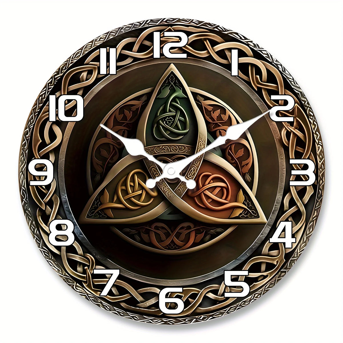Silent Quartz Triquetra Design Decorative Wall Clock