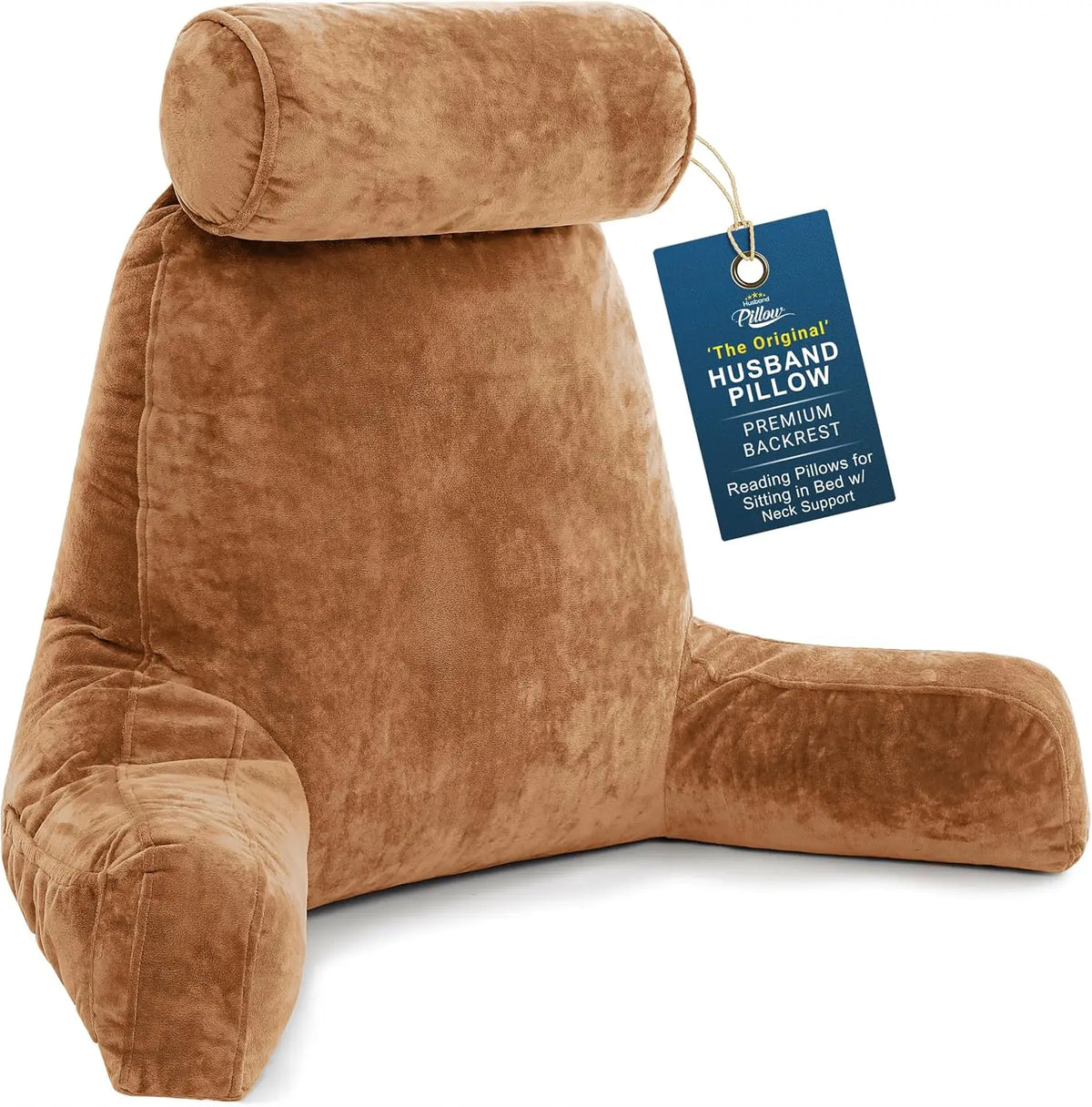 HusbandPillow Reading Pillow With Arms And Firm Back Support