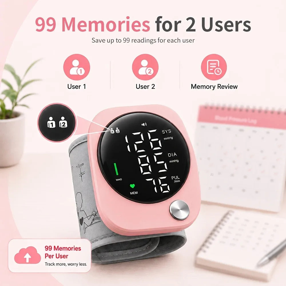 Jitesy Automatic Wrist Blood Pressure Monitor With Voice Broadcast