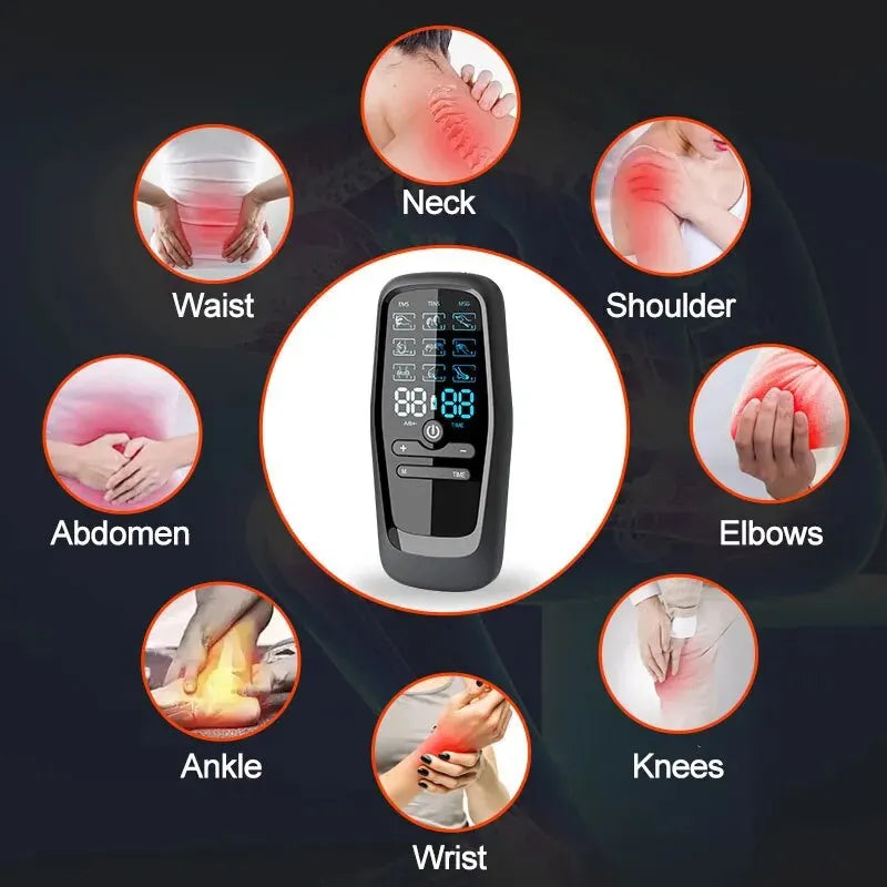 Jitesy Dual Output Tens Ems Muscle Stimulator Pain Relief