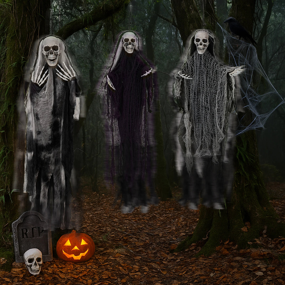 Hanging Halloween Skeleton Grim Reaper Decorations