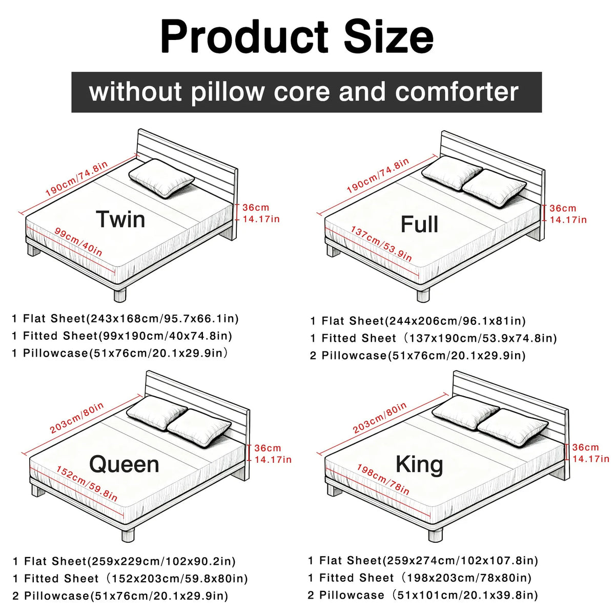 Cooling Bamboo Rayon Bed Sheet Set for Hot Sleepers, 2200 Thread Count Ultra Soft Silky Moisture Wicking Bedding Set, Deep Pocket Fitted Sheet Wrinkle & Fade Resistant Sheets with Pillowcases, Multiple Colors, Available in Tw