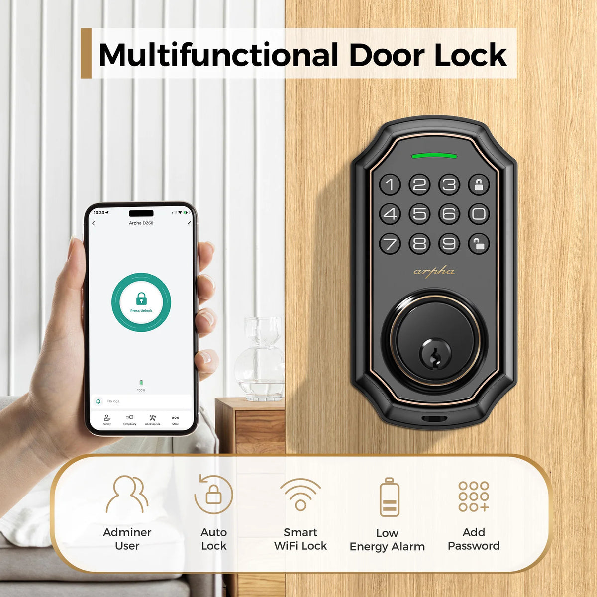 Effortless Home Access With a WiFi Deadbolt and Keypad Entry