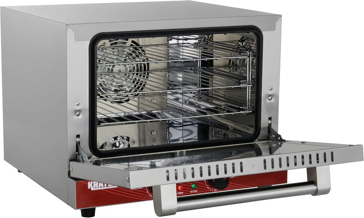 Electric Countertop Convection Oven, Quarter Size Commercial, Accommodates Three Quarter-Size Sheet Pans, 120V